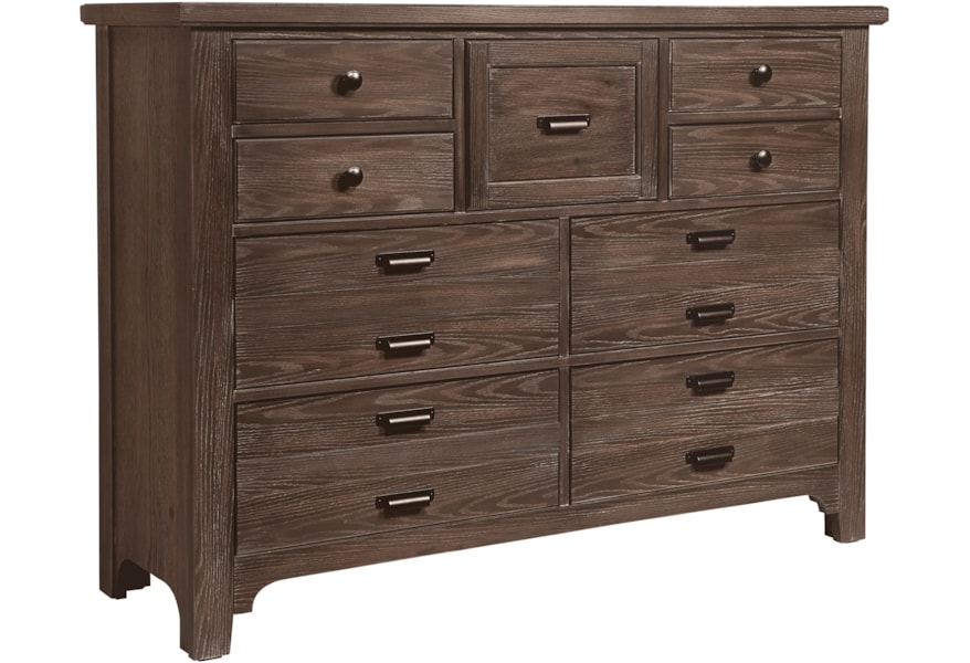 Vaughan Bett Bungalow Transitional 9 Drawer Triple Dresser Crowley Furniture Mattress Dressers Transitional 9 Drawer Triple Dresser
