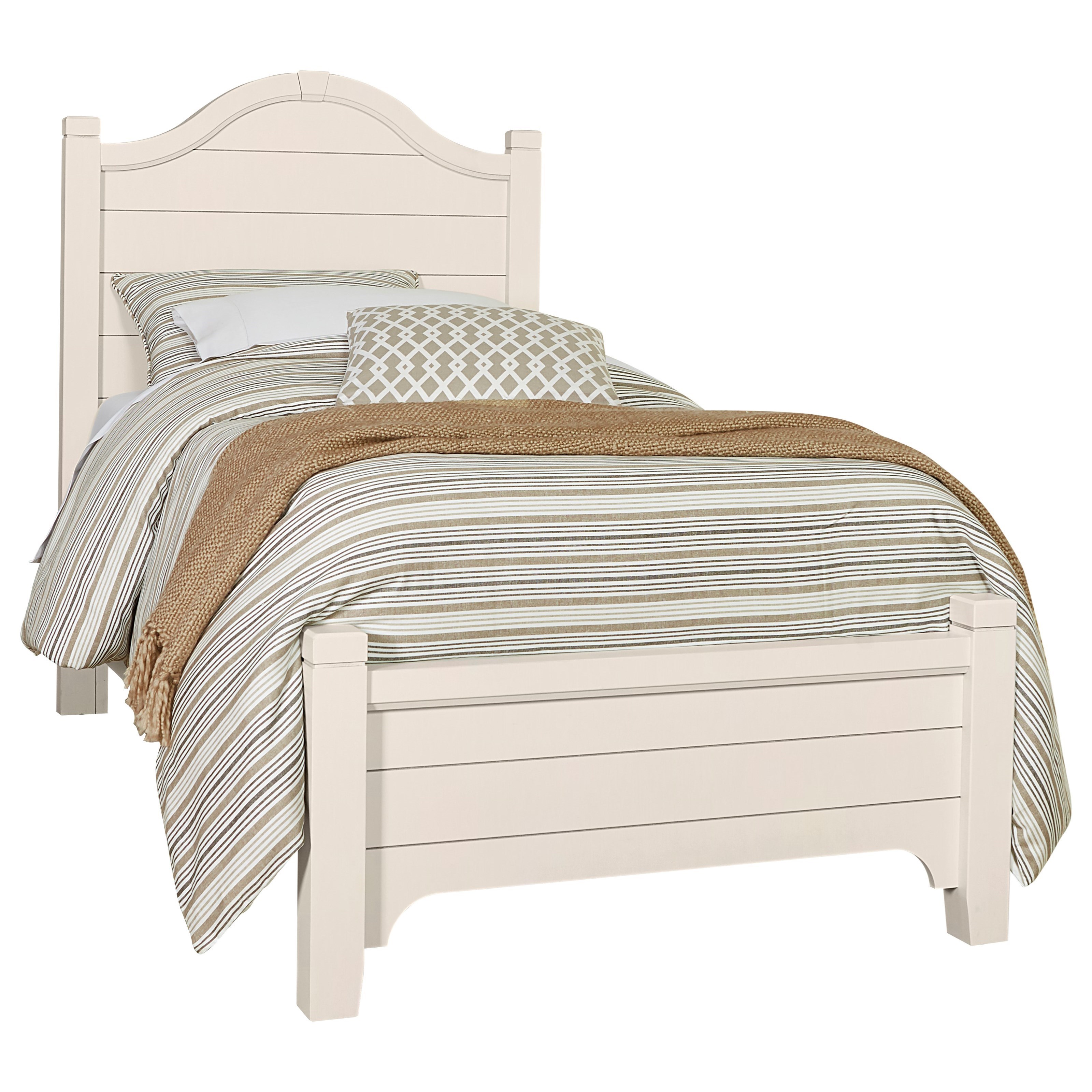 Vaughan Bassett Bungalow Twin Low Profile Bed With Arch Headboard Crowley Furniture Mattress Platform Beds Low Profile Beds