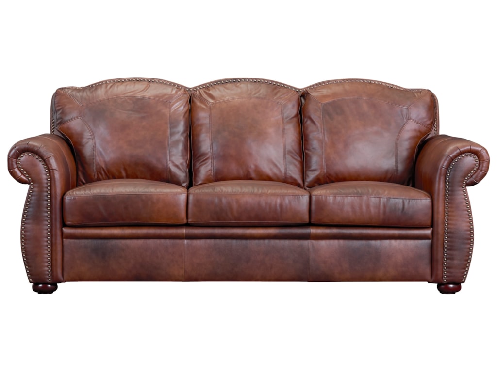 Arizona Traditional Leather Sofa By Italia Usa At Lindy S Furniture Company