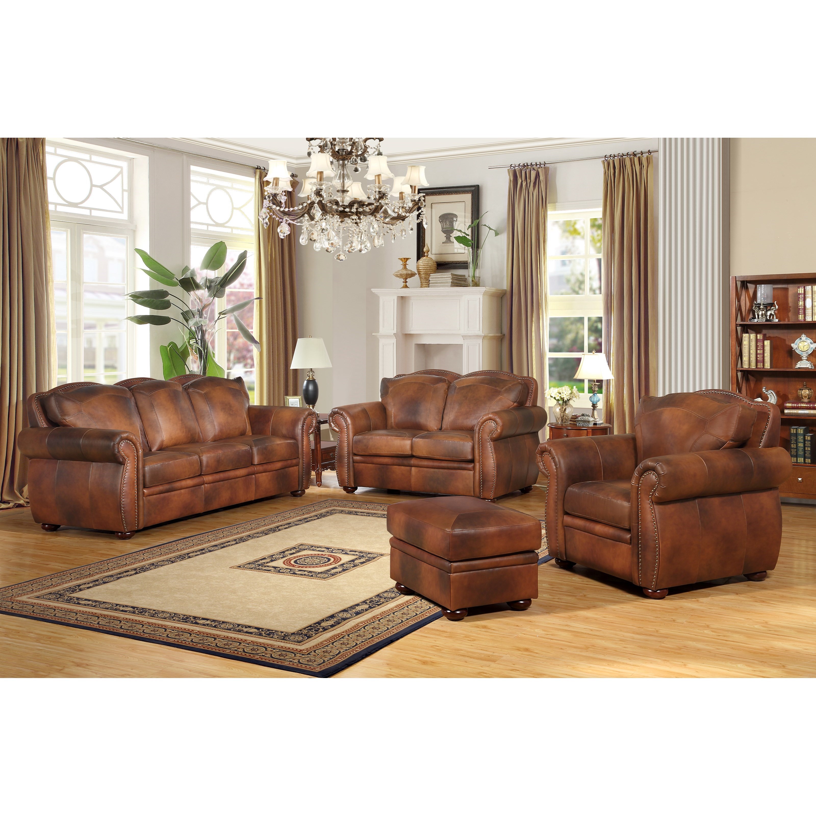 Leather Italia Usa Arizona Traditional Leather Sofa Zak S Home