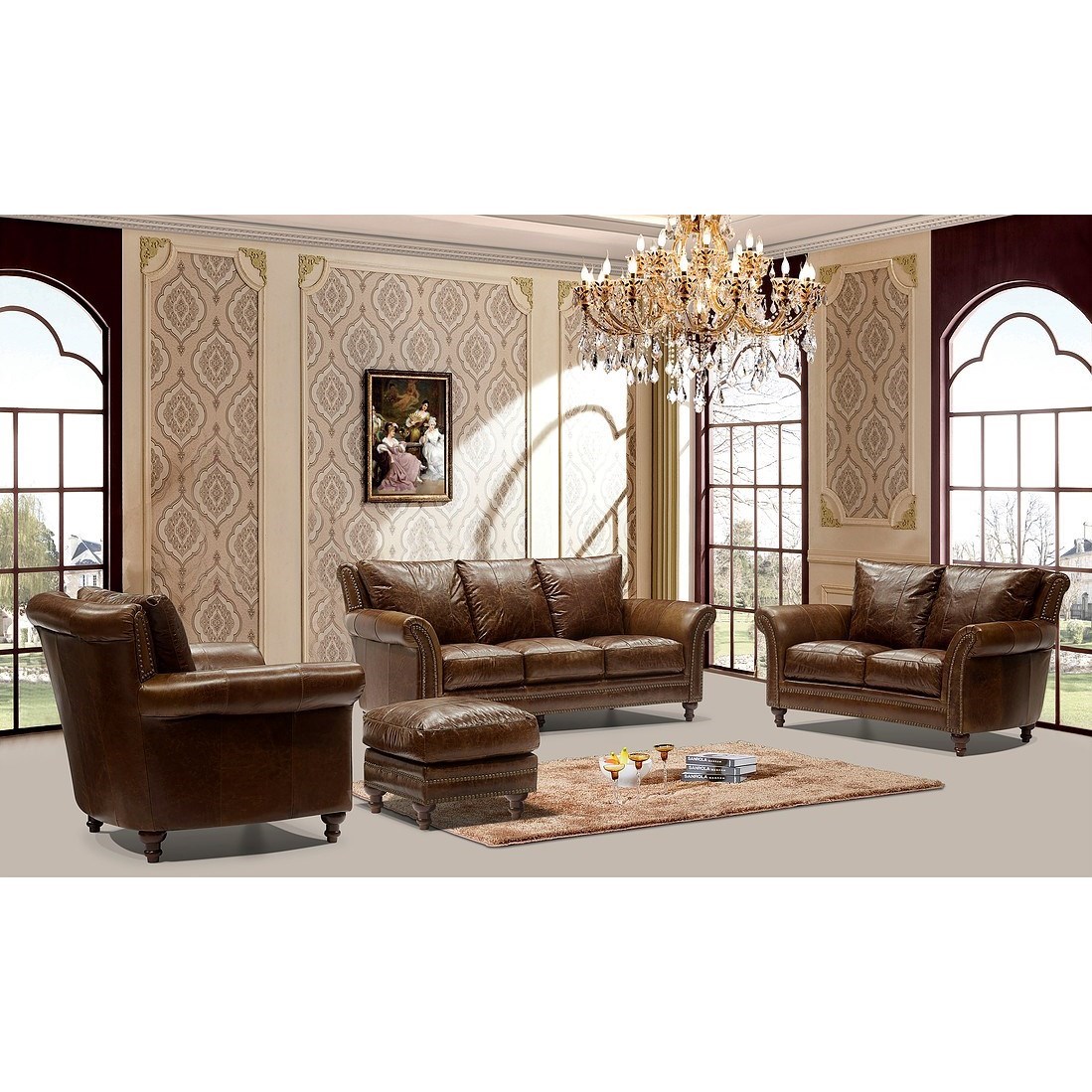 Leather Italia Usa Georgetowne Butler Leather Ottoman Lindy S Furniture Company Ottomans
