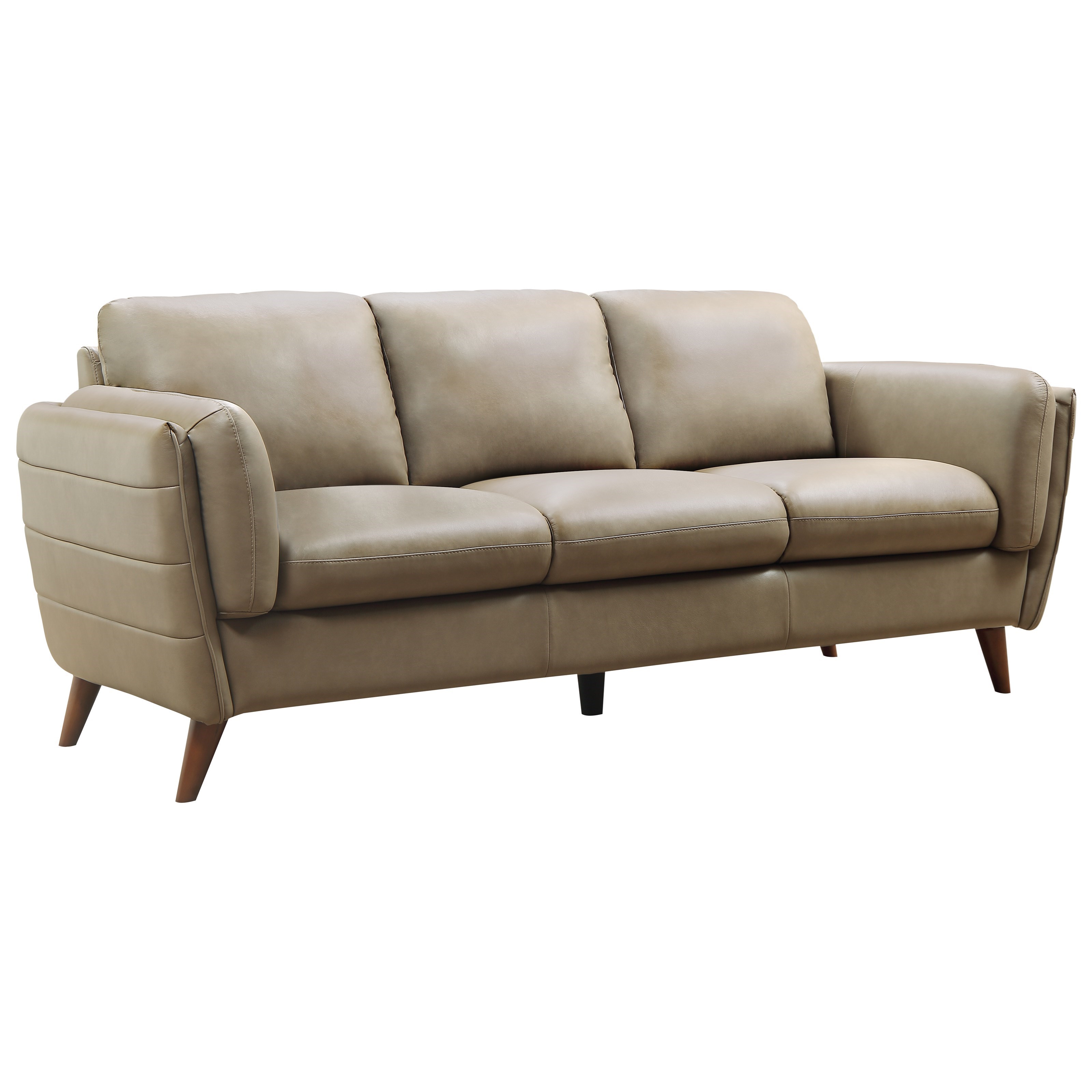 Leather Italia Usa Mesa Mid Century Modern Leather Sofa Zak S