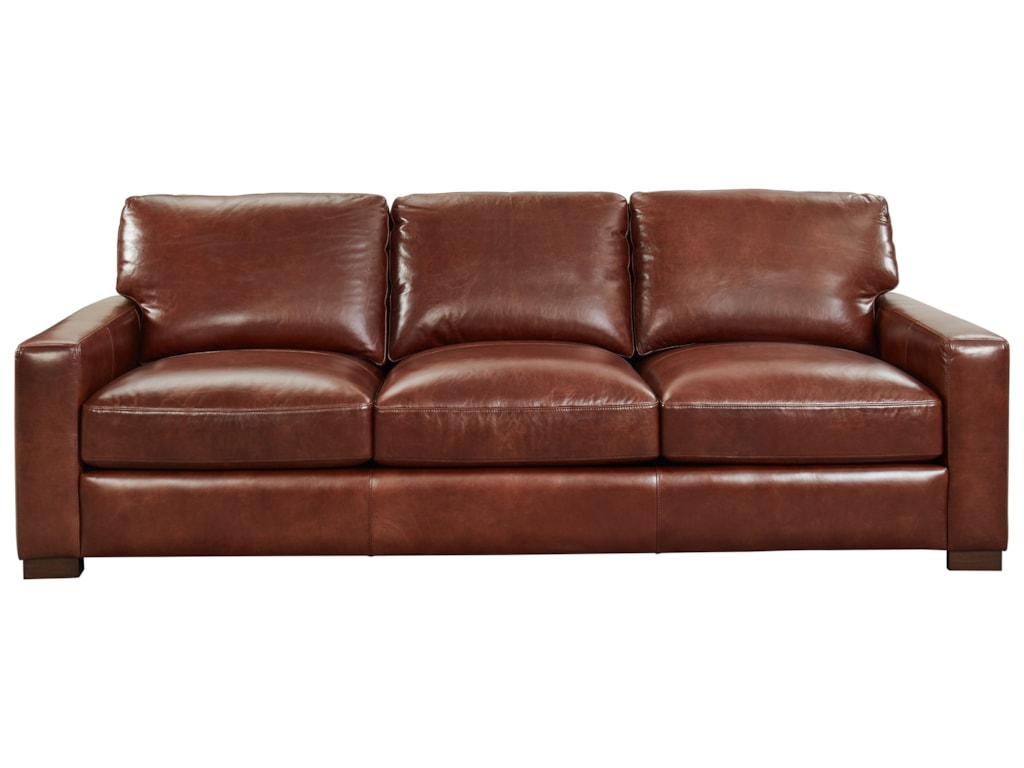 Randall Contemporary Leather Sofa With Extra Deep Seats By Italia Usa At Coconis Furniture Mattress 1st