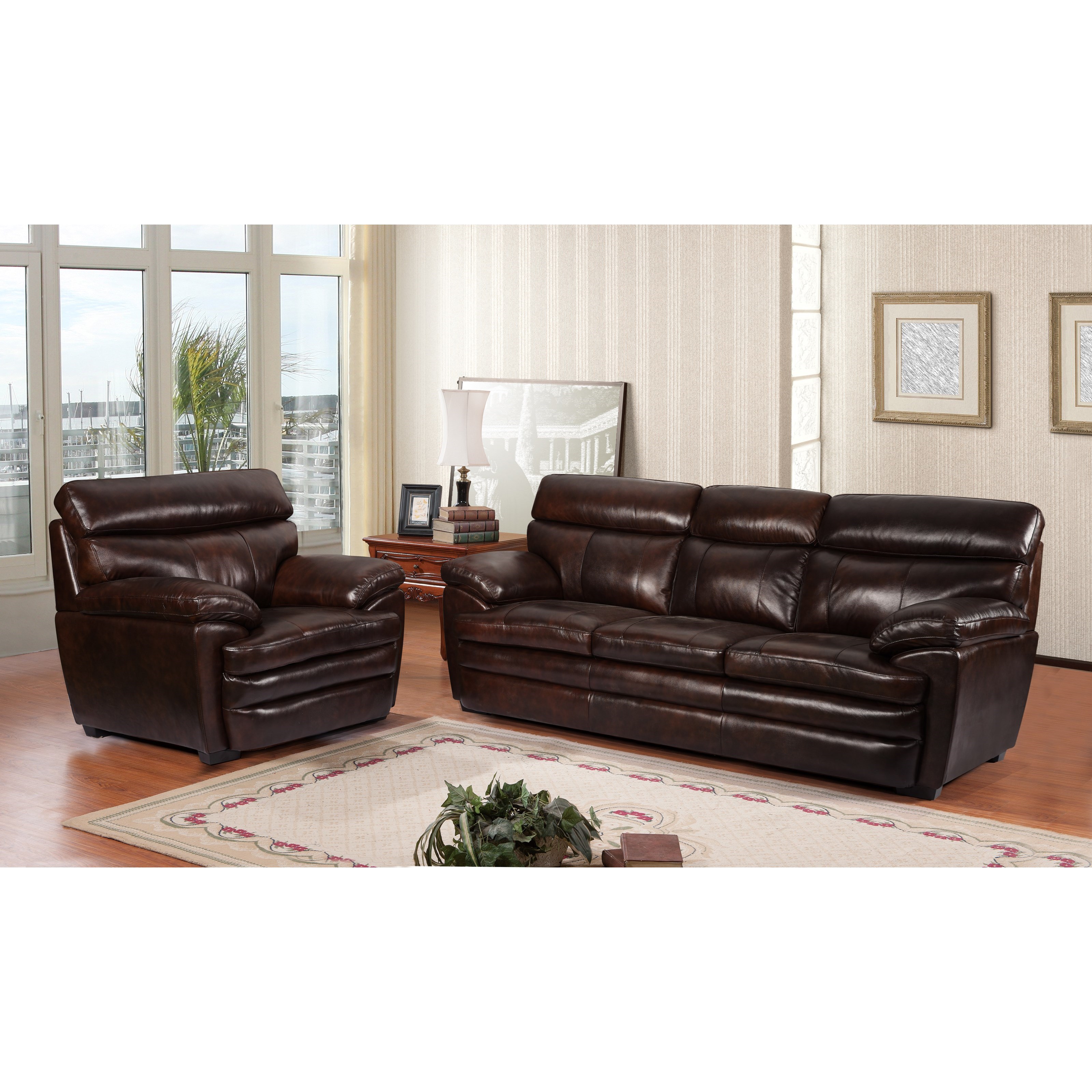 Leather Italia Usa Scottsdale Stationary Living Room Group