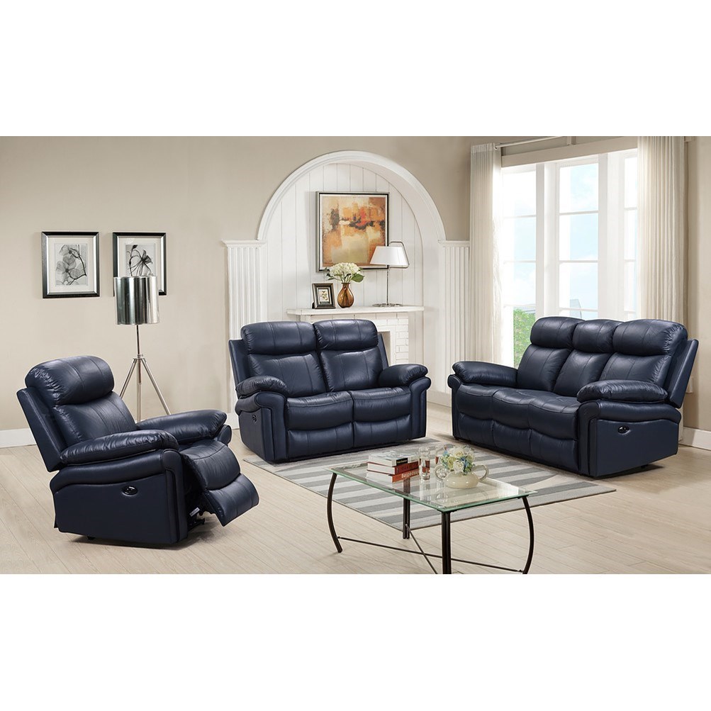 Leather Italia Usa Shae Joplin Power Reclining Leather Sofa