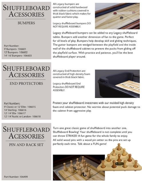 Legacy Billiards Game Room Accessories 106620 Shuffleboard End Protector For 12 Foot Heritage Colt Northeast Factory Direct Billiard Tables Pool Tables