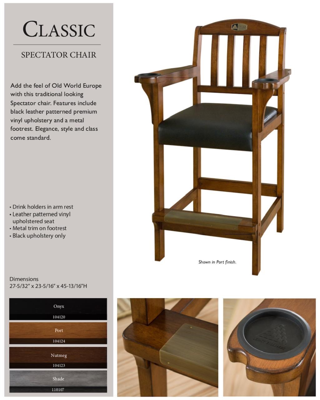 Game Room Accessories Classic Spectator Chair By Legacy Billiards At Northeast Factory Direct