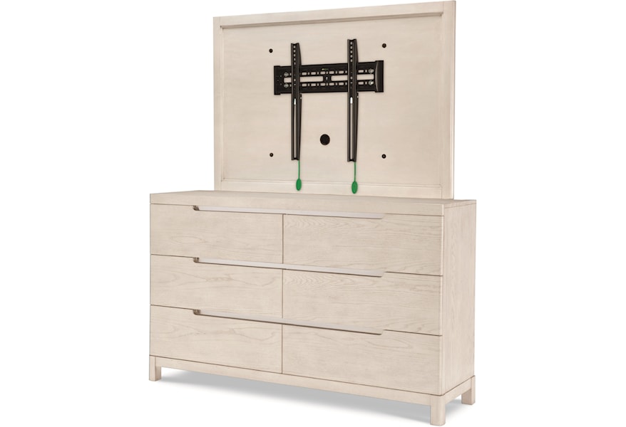 Legacy Classic 11 West Contemporary 6 Drawer Dresser And Tv Frame