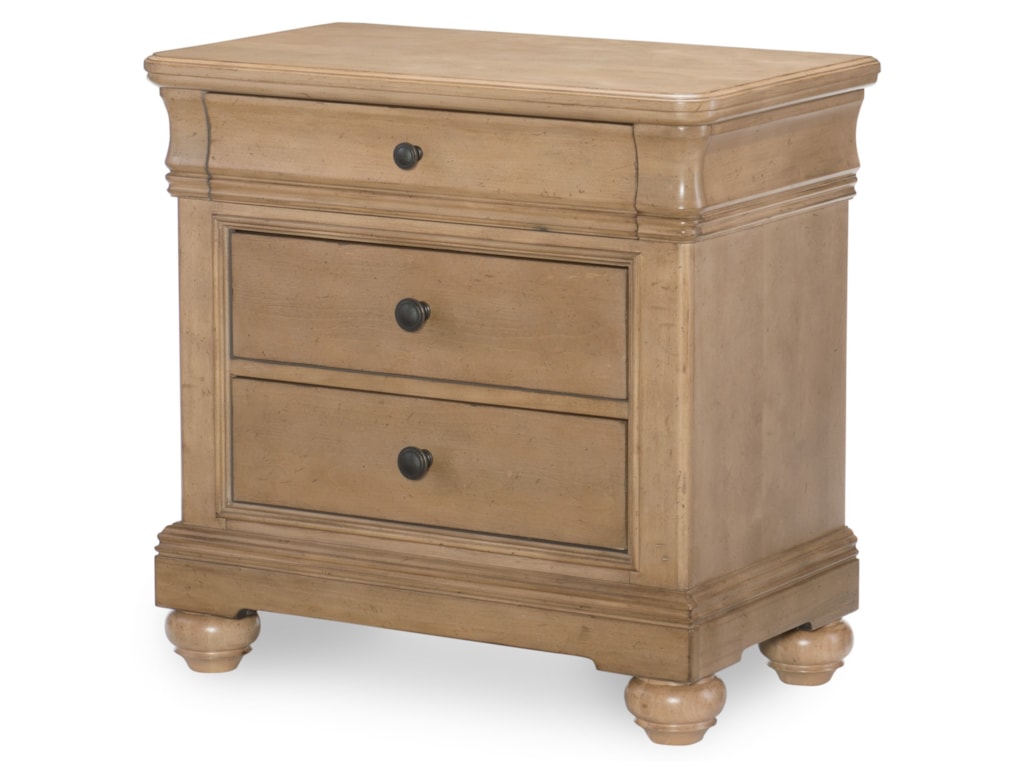 Legacy Clic Ashby Woods 3 Drawer Nightstand With Outlet And Usb Legacy Clic Ashby Woodsnightstand