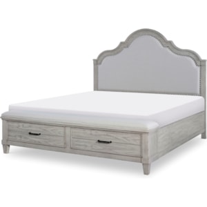 Legacy Classic Belhaven 9360 4236k King Upholstered Panel Bed With Storage Footboard Efo Furniture Outlet Upholstered Beds