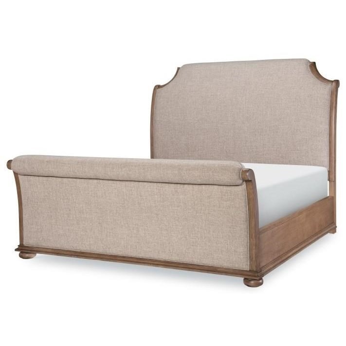 Legacy Classic Camden Heights 0200 4305k Transitional Queen Upholstered Sleigh Bed Pilgrim Furniture City Sleigh Beds