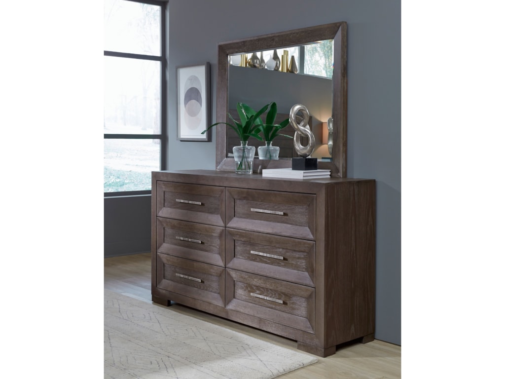 Legacy Classic FacetsDresser and Mirror Set
