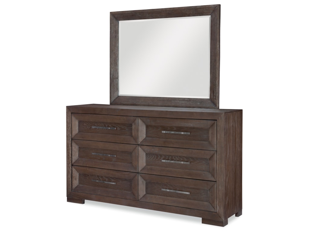 Legacy Classic FacetsDresser and Mirror Set