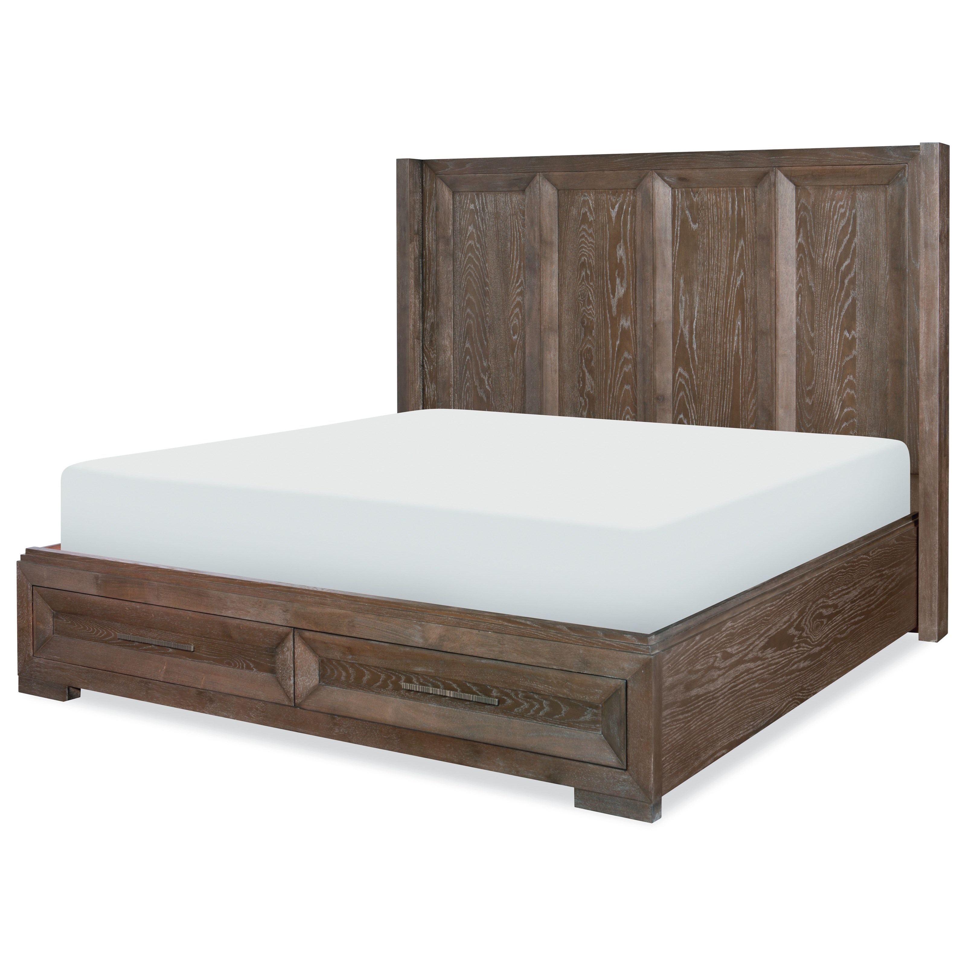 Legacy Classic Facets Queen Shelter Bed With Storage Footboard