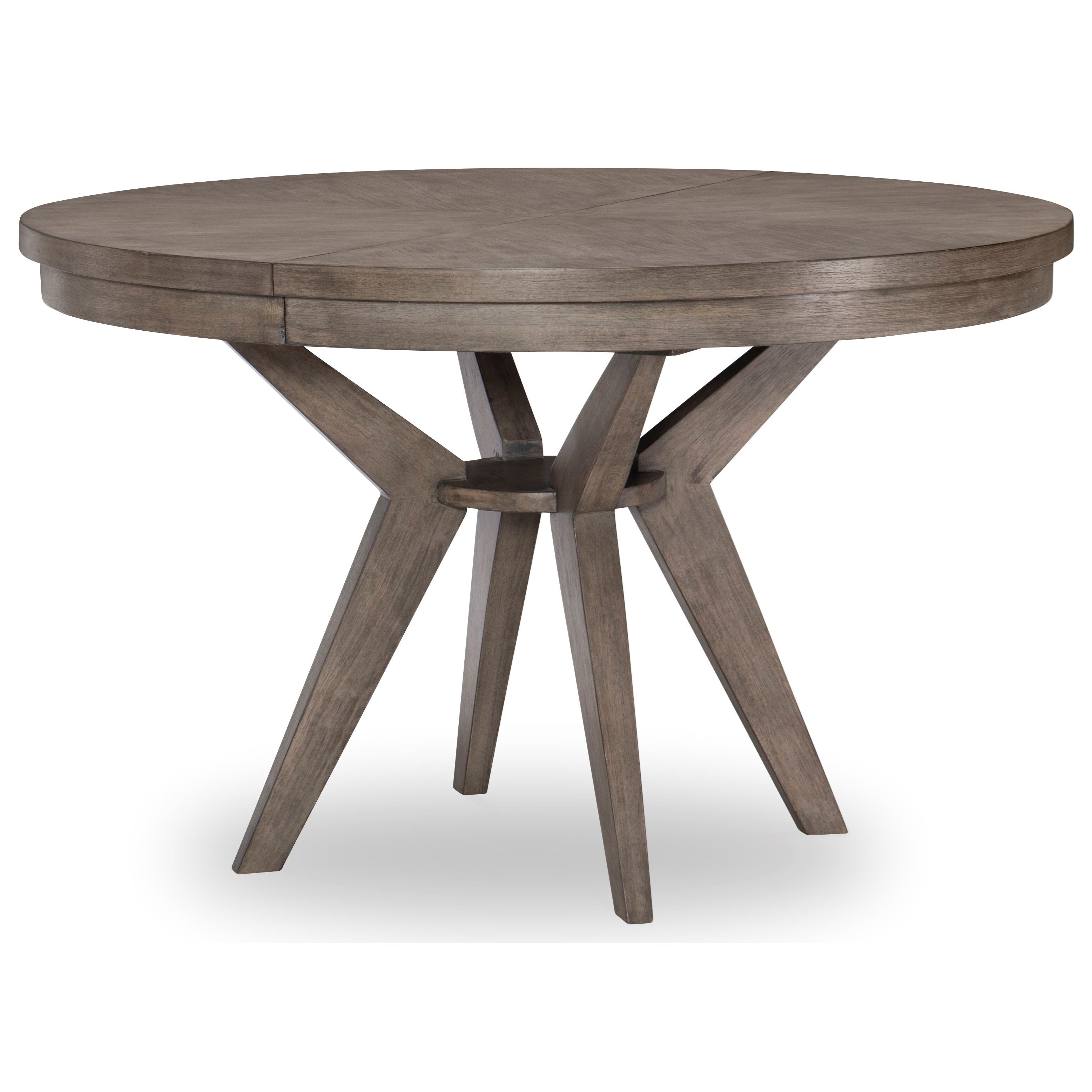 Legacy Classic Greystone 9740 521 Contemporary Round To Oval Pedestal Table Pilgrim Furniture City Dining Tables