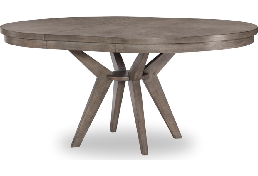 Legacy Classic Greystone Contemporary Round To Oval Pedestal Table Belfort Furniture Dining Tables