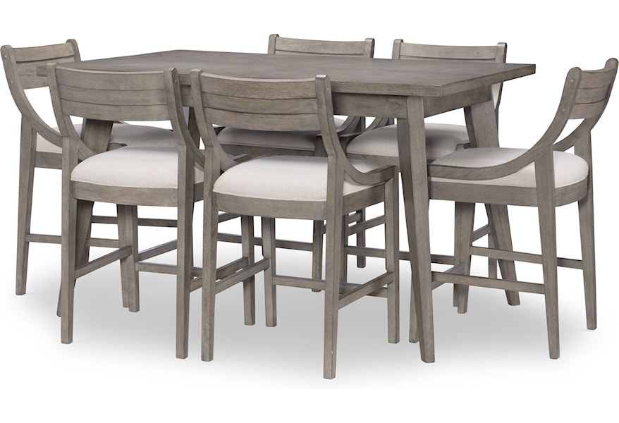 Legacy Classic Greystone 7 Piece Pub Table and Chair Set 