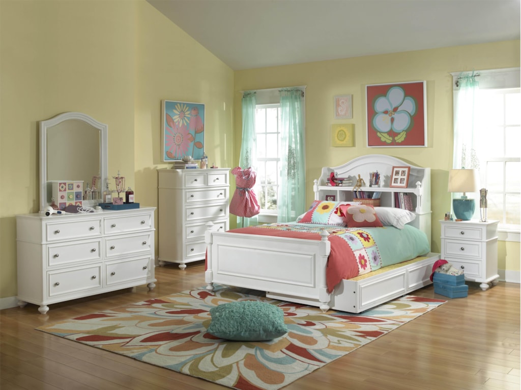 Legacy Classic Kids Madison Twin Size Bookcase Bed With Turned Posts Arched Headboard And Trundle Drawer Wayside Furniture Bookcase Beds