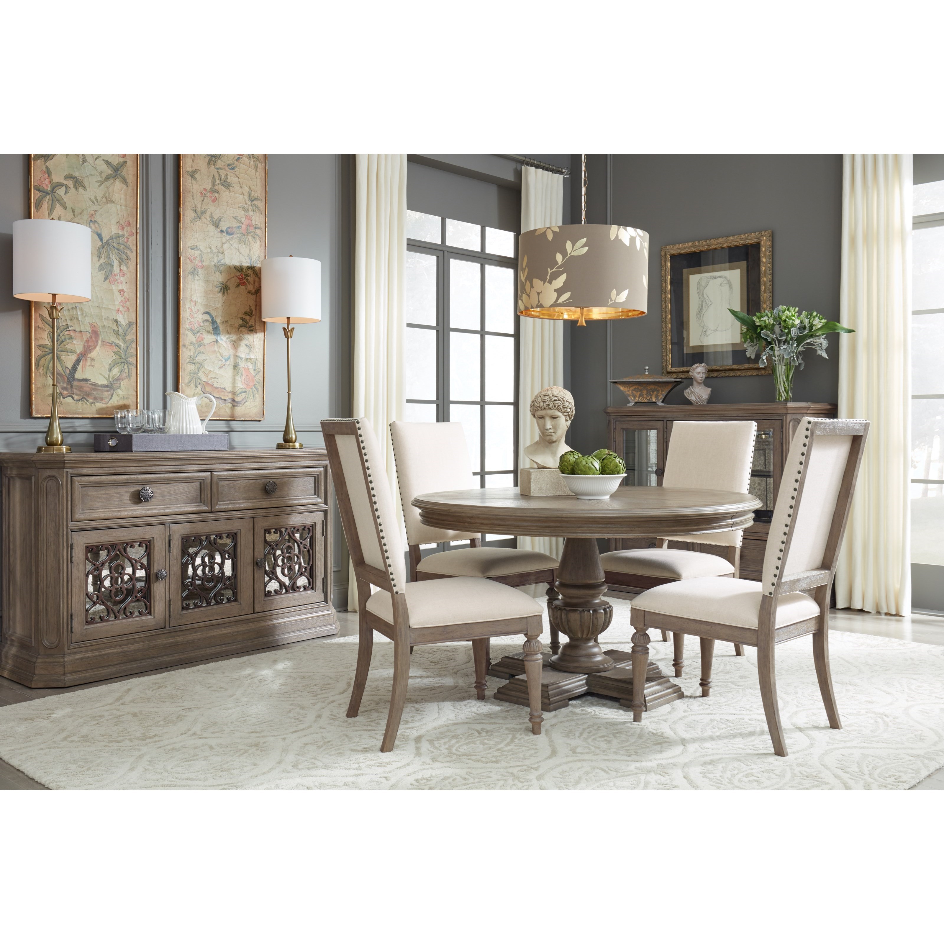 Legacy Classic Manor House Relaxed Vintage Dining Credenza With Wine Storage And Marble Top Bullard Furniture Buffets
