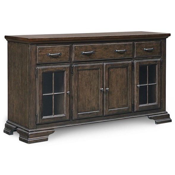 Legacy Classic Thatcher 4 Door 3 Drawer Credenza With Wine
