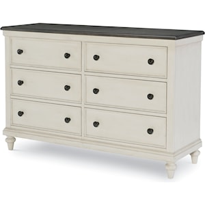 Legacy Classic Kids Brookhaven Youth 8940 1100 Relaxed Vintage 6 Drawer Dresser O Dunk O Bright Furniture Dressers