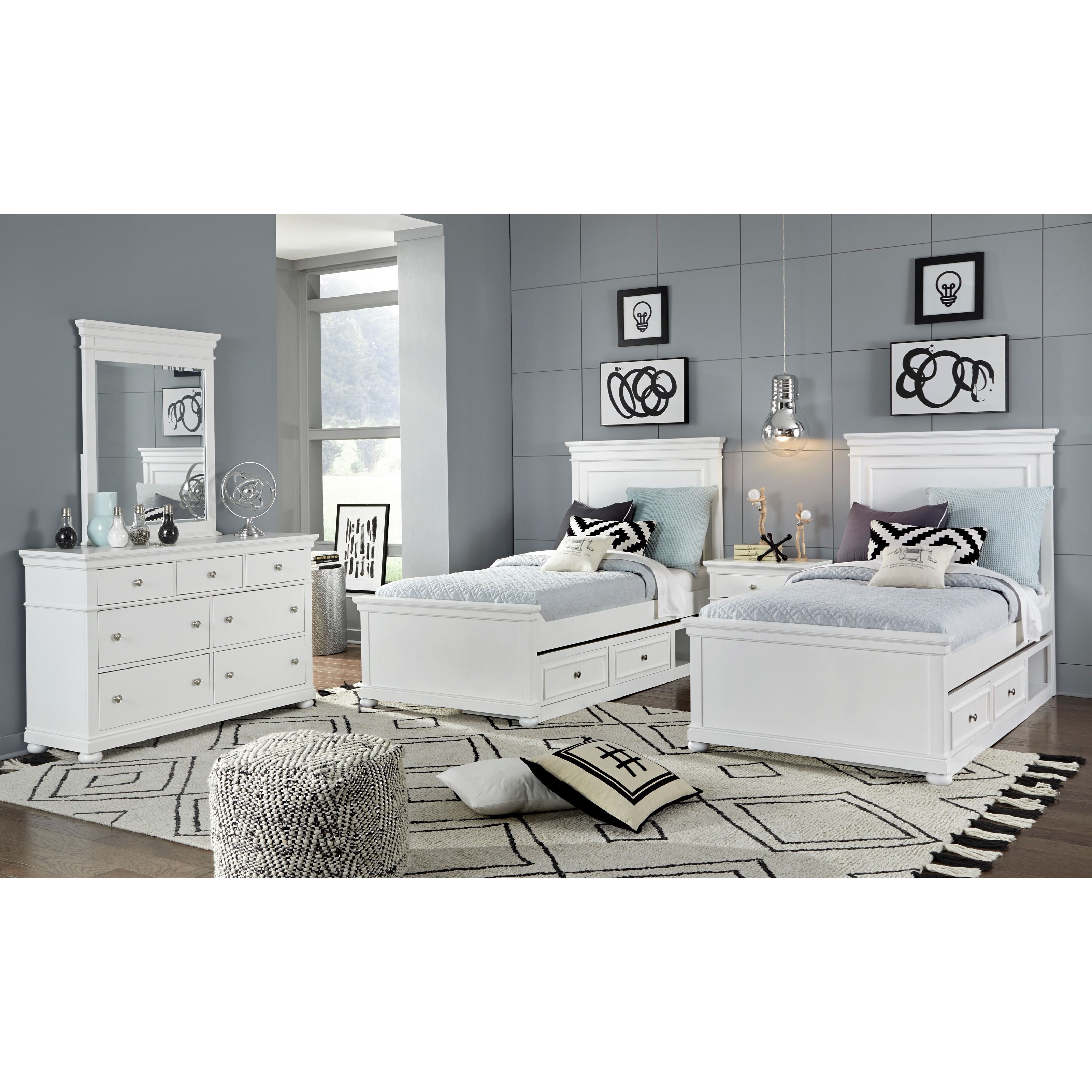 kids white bed frame