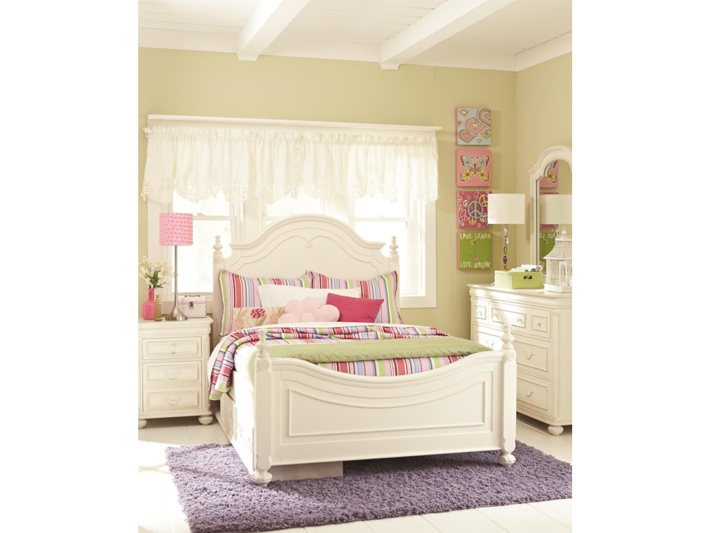 Legacy Classic Kids CharlotteFull Low Poster Bed with Storage Unit