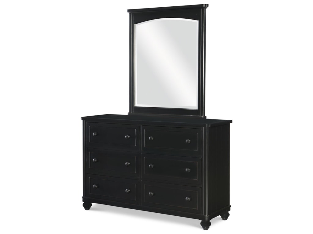 Legacy Clic Kids Crossroads Black 6 Drawer Dresser And Mirror Set Legacy Clic Kids Crossroadsdresser And Mirror Set
