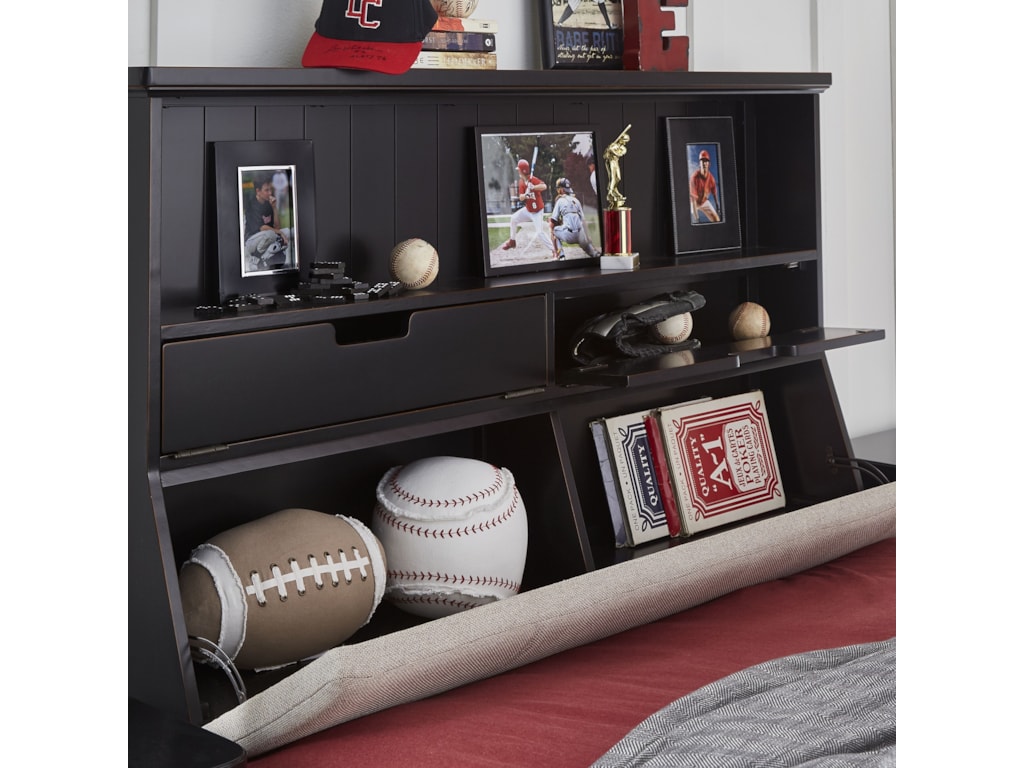 Legacy Classic Kids CrossroadsTwin Upholstered Bookcase Headboard