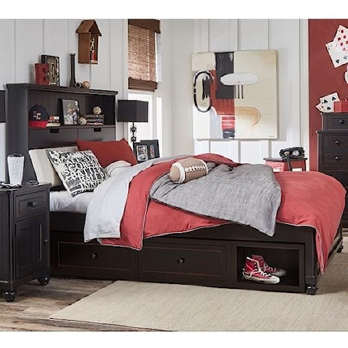 Legacy Clic Kids Crossroads Full Upholstered Bookcase Bed With Legacy Clic Kids Crossroads Full Upholstered Bookcase Bed With Underbed Storage