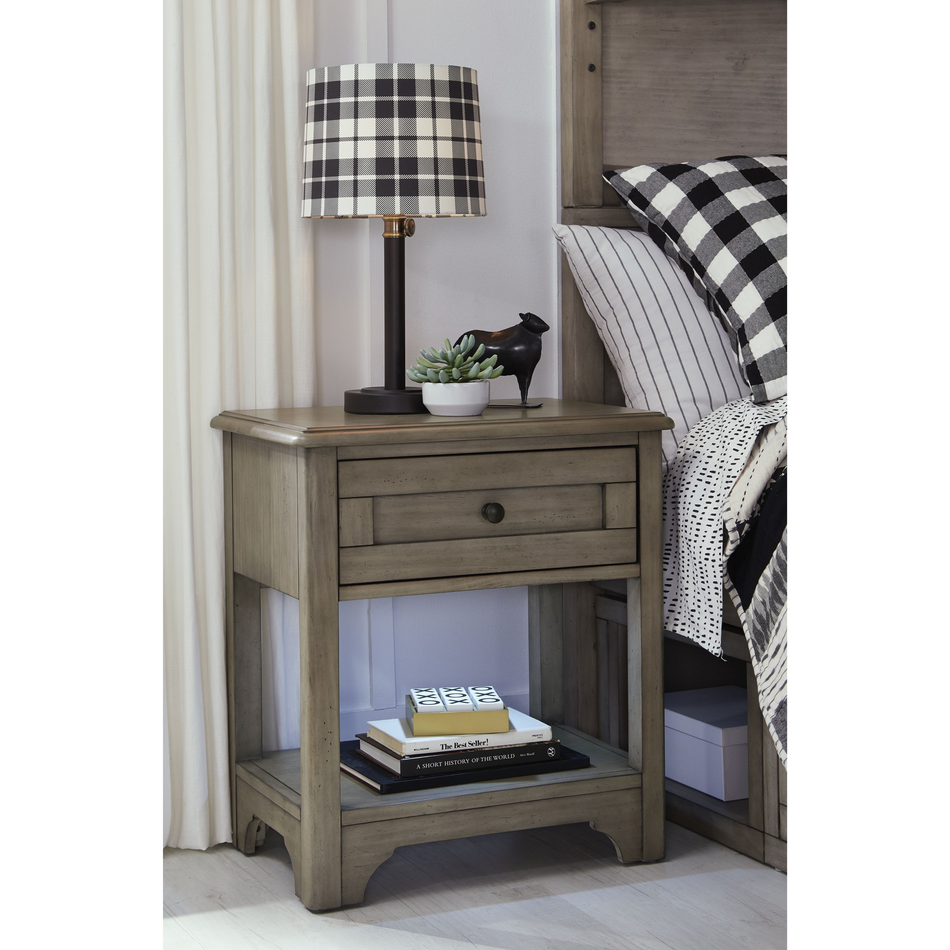 Legacy Classic Kids Farm House Open Nightstand With Motion Activated Light Wayside Furniture Nightstands