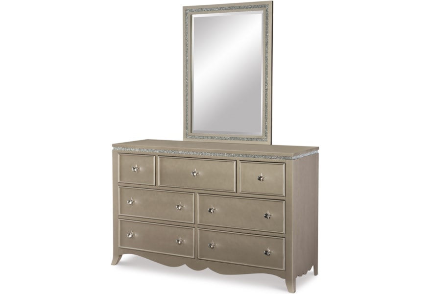 Legacy Clic Kids Glitz And Glam 7 Drawer Dresser Glitz And Glam 7 Drawer Dresser