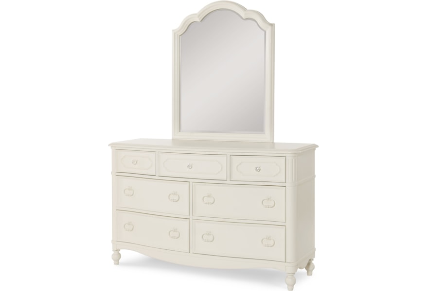 Legacy Classic Kids Harmony N4910 1100 0100 Seven Drawer Dresser Mirror Esprit Decor Home Furnishings Dresser Mirror Sets