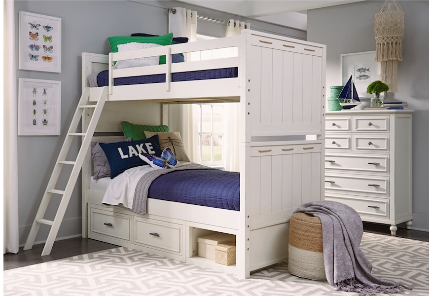 Legacy Classic Kids Lake House Twin Over Twin Bunk Bedroom