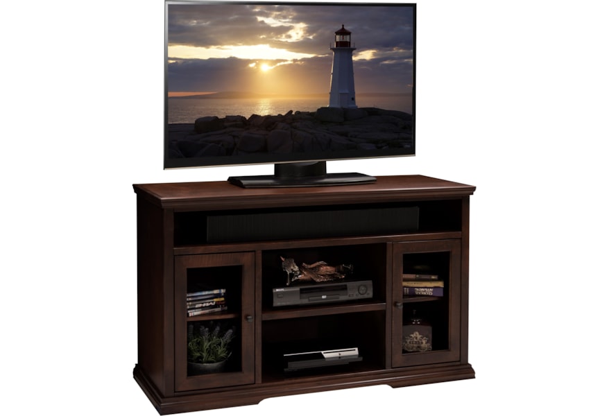 Ashton Place 54 Inch Tall Tv Cart With Doors And Shelf Storage By Legends Furniture At Prime Brothers Furniture