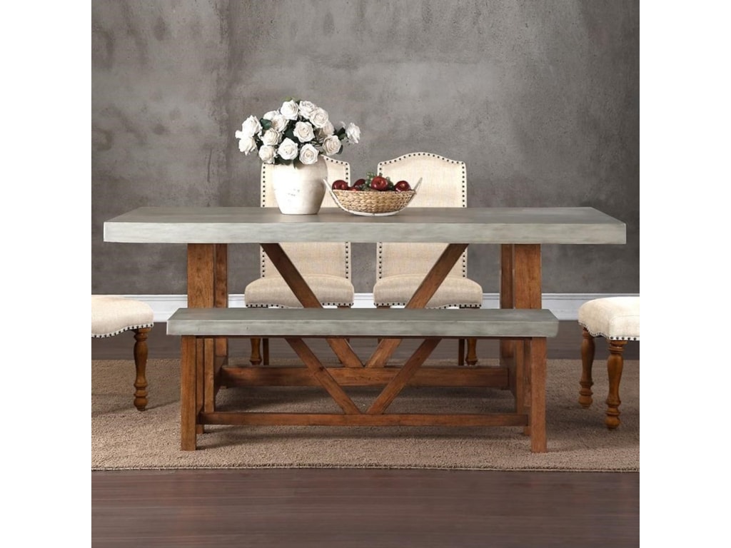 Vendor 1356 Bohemian Zboh 8010 Cement Top Dining Table Becker Vendor 1356 Bohemiancement Top Dining Table