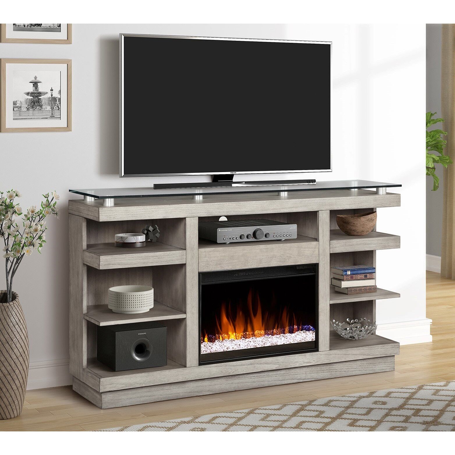 Legends Furniture Celino Zcel 1965 Contemporary 65 Fireplace