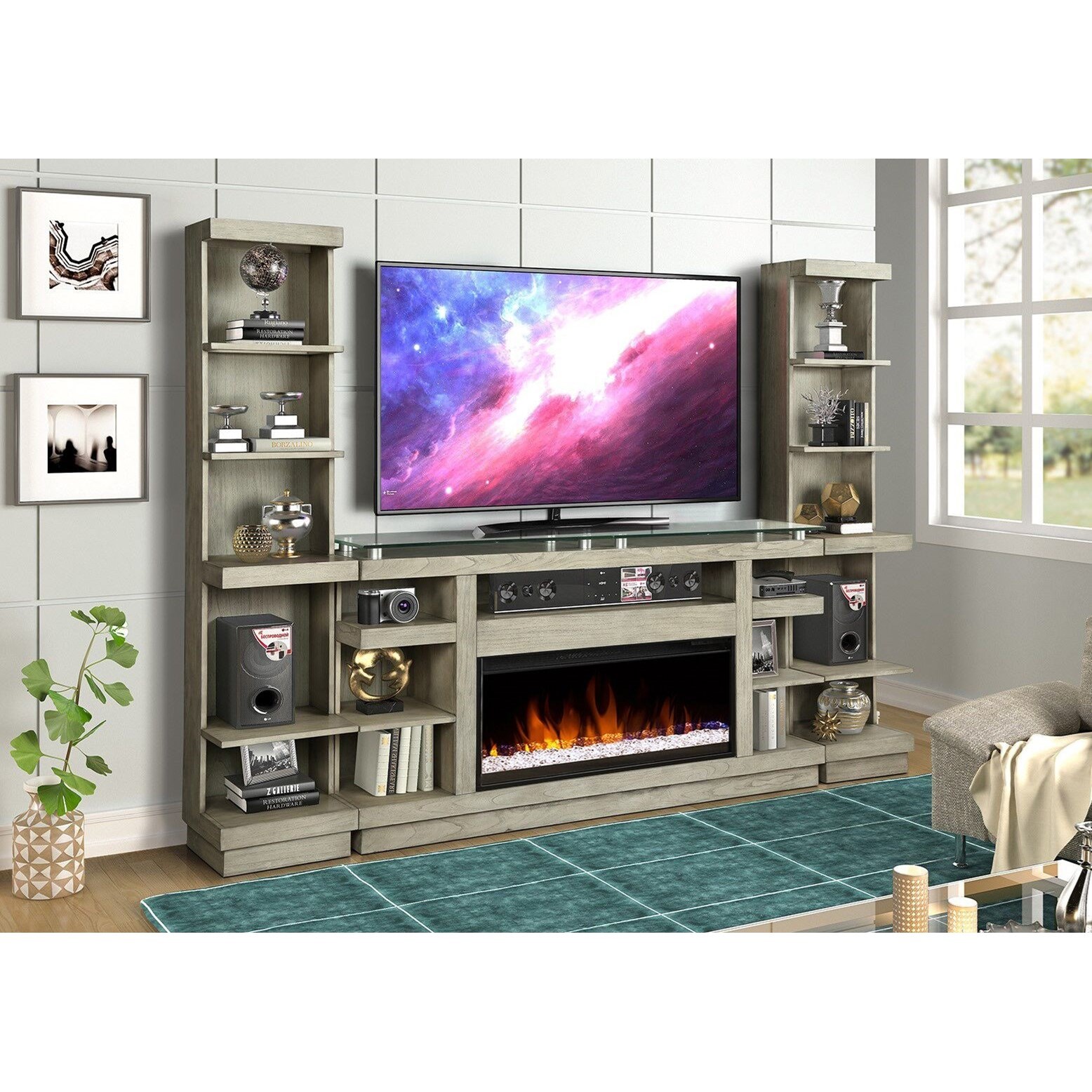 Legends Furniture Celino Contemporary Entertainment Wall Unit With