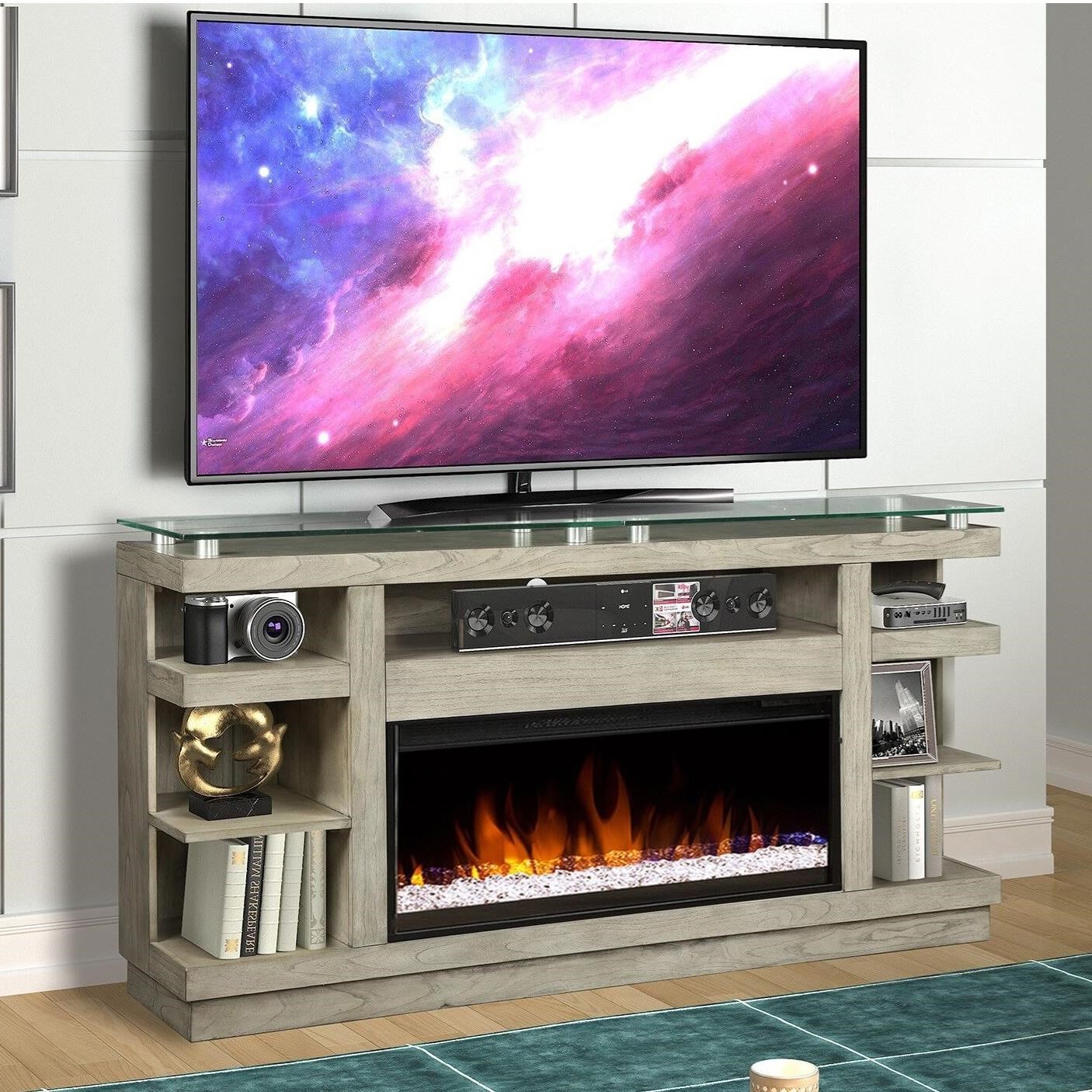 Legends Furniture Celino Contemporary 74 Fireplace Console With