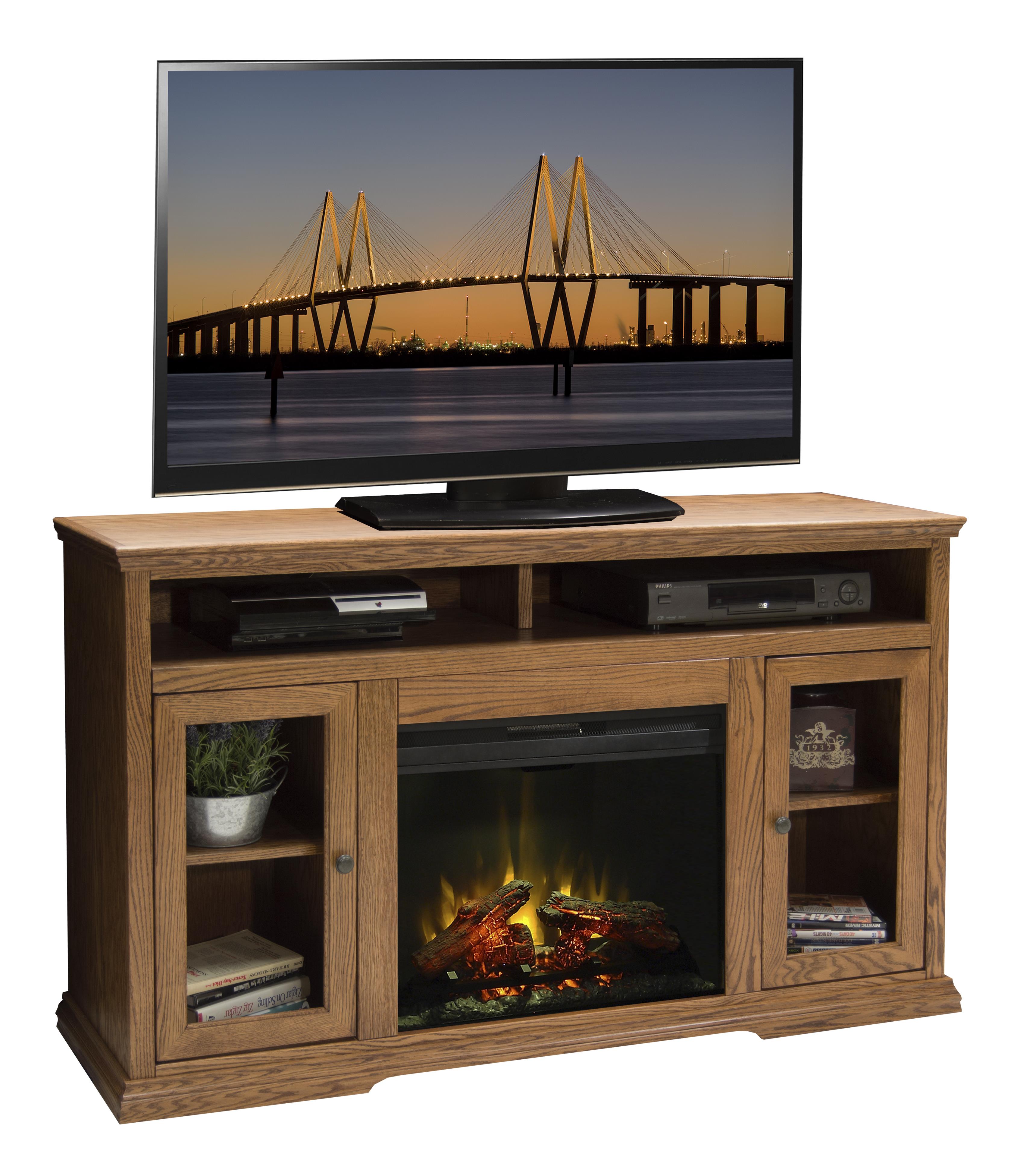 Legends Furniture Colonial Place 59 Tv Console With Electric Fireplace Vandrie Home Furnishings Tv Stands