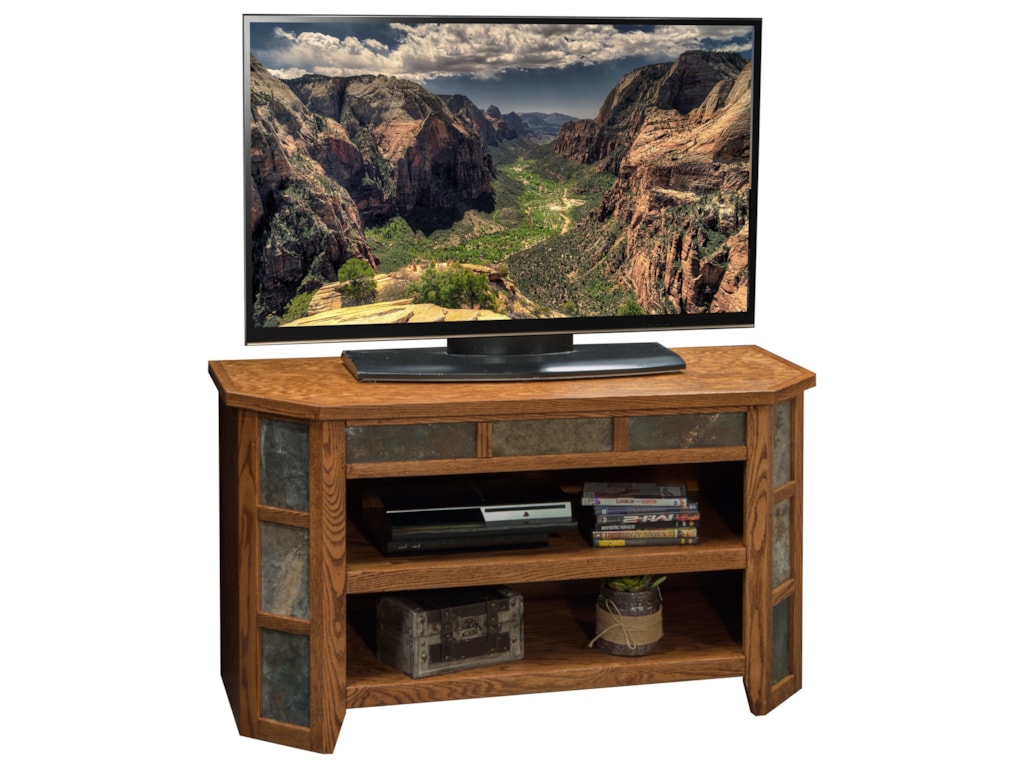 Legends Furniture Oak Creek 42 Angled Tv Cart Vandrie Home Legends Furniture Oak Creek42