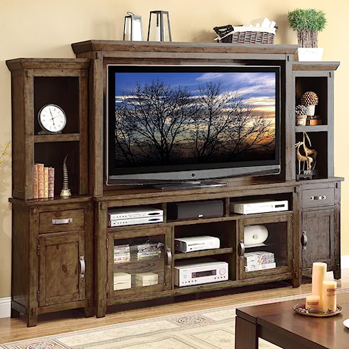 Legends Furniture Restoration Large Rustic Casual Wall Unit With Two Legends Furniture Restoration Large Rustic Casual Wall Unit With Two Piers