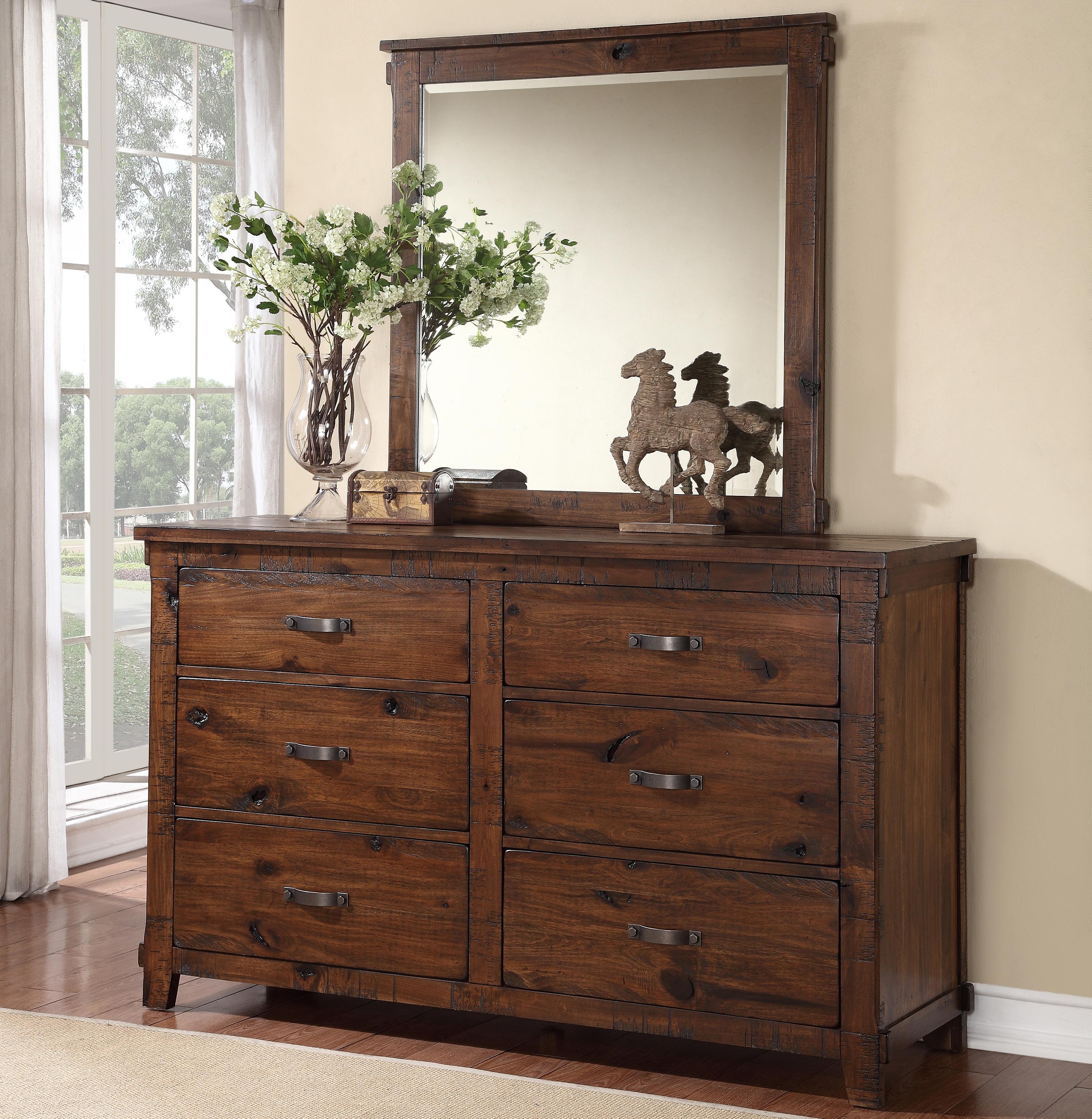 Legends Furniture Restoration Rustic 6 Drawer Dresser And Mirror