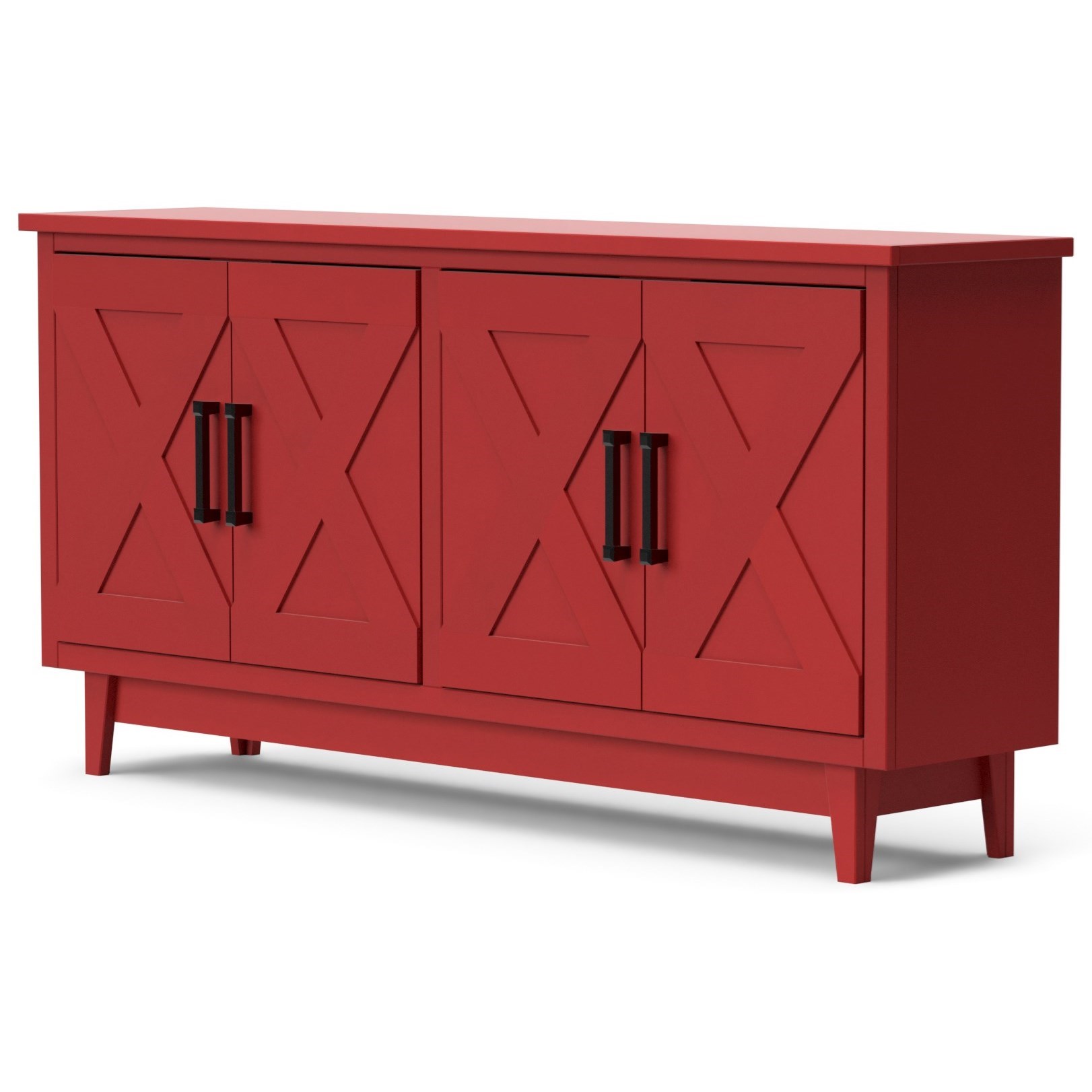 Legends Furniture Vaca Vc1012 Roj Farmhouse Style 4 Door Cabinet Dunk Bright Furniture Accent Chests