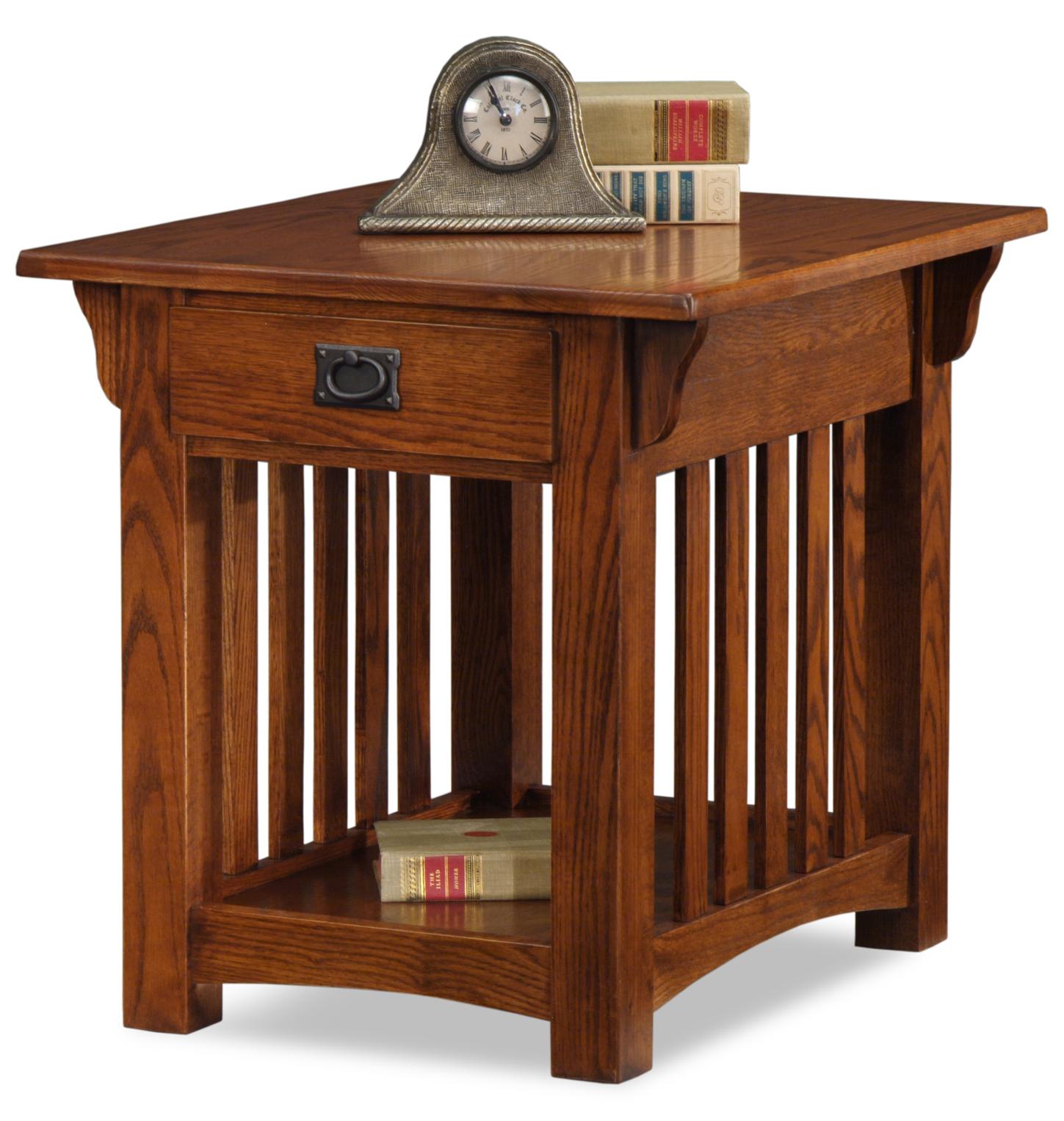 Mission Impeccable Mission End Table With Drawer And Shelf By Leick Furniture At Crowley Furniture Mattress