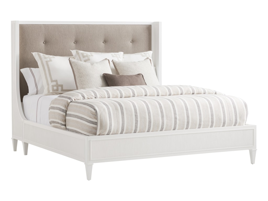 Lexington Avondale Arlington California King Platform Bed With Upholstered Tufted Headboard In Custom Fabric Howell Furniture Upholstered Beds