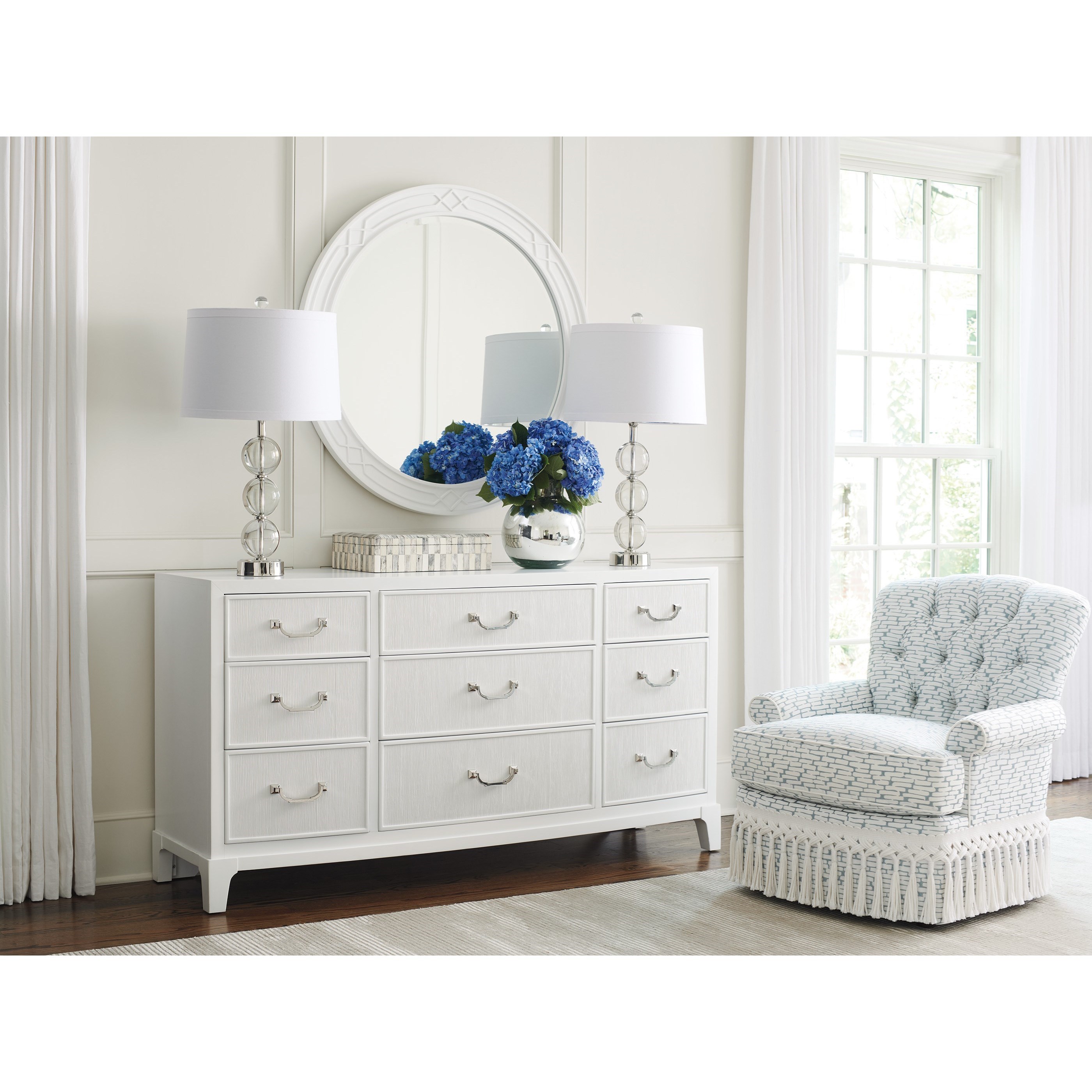 Lexington Avondale Carreno Round Mirror Belfort Furniture