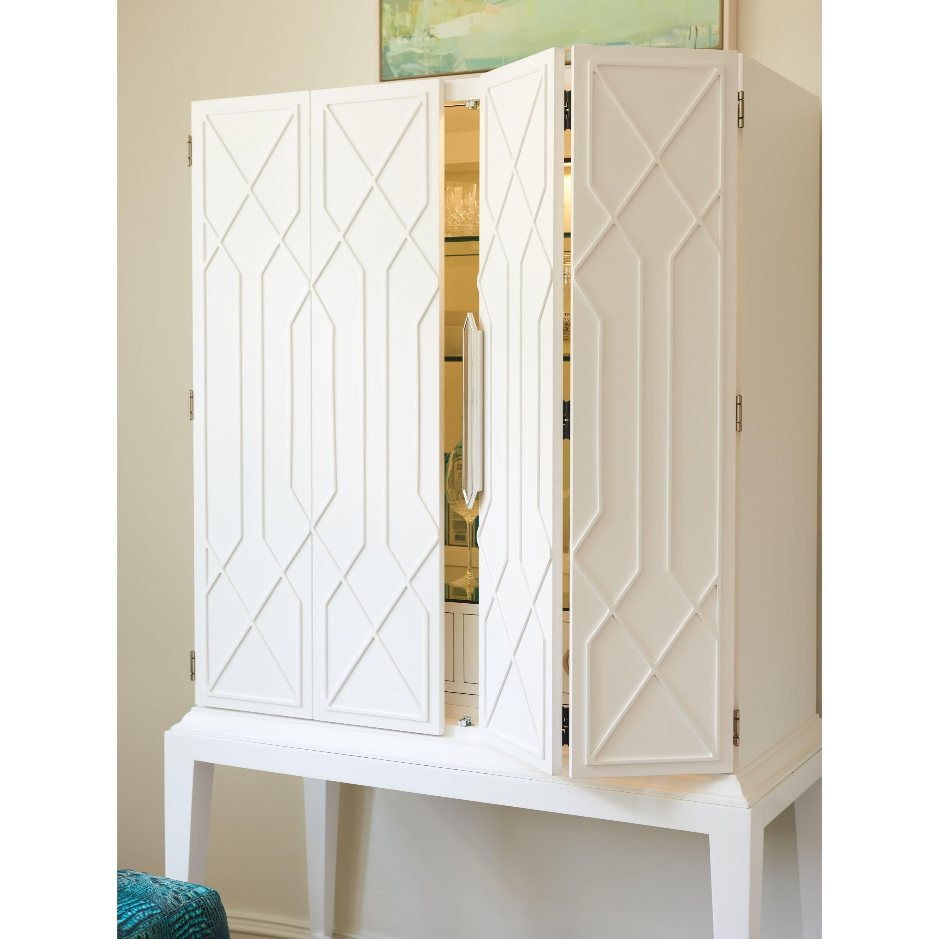 Lexington Avondale Elmhurst Bifold Bar Cabinet With Adjustable