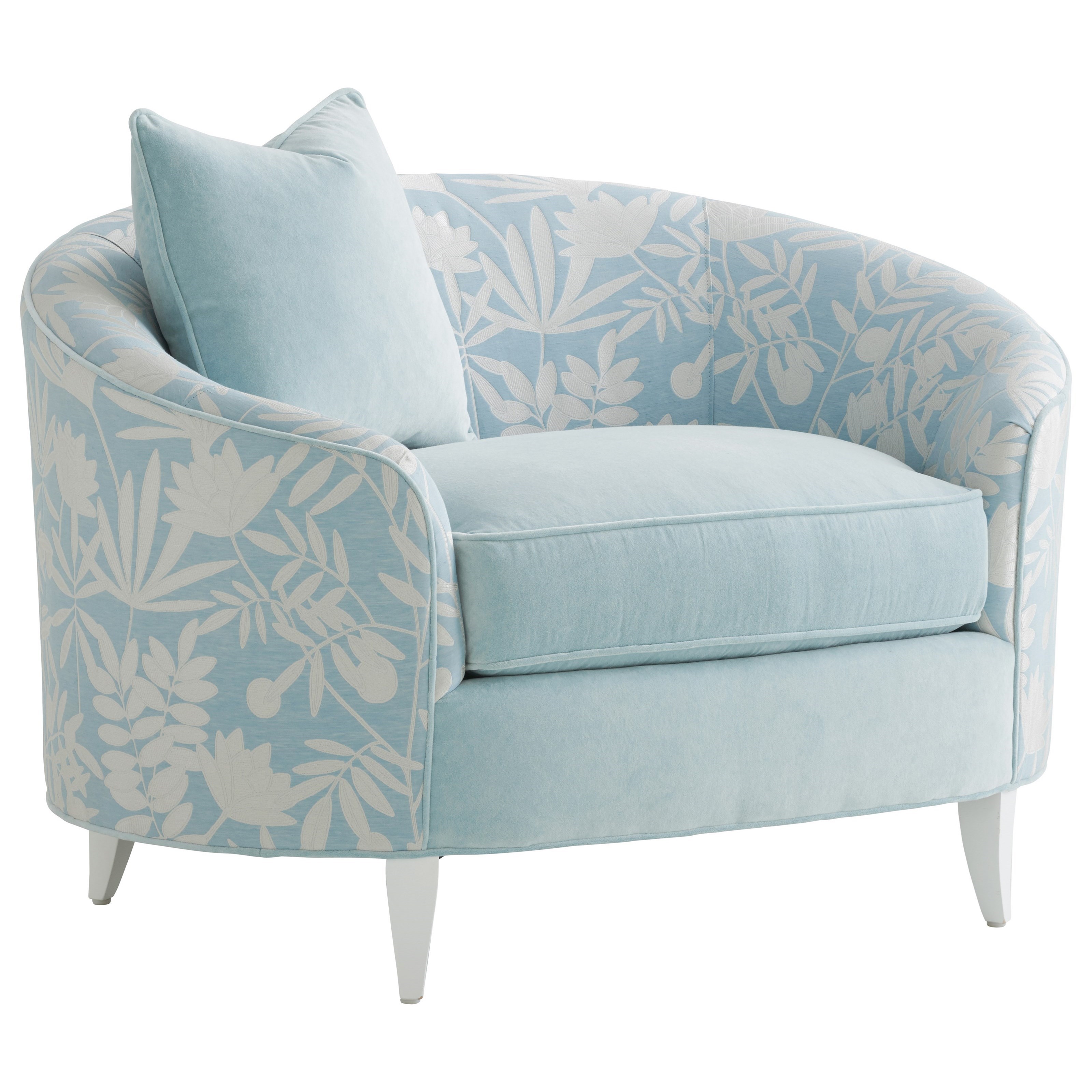 teal chair and a half