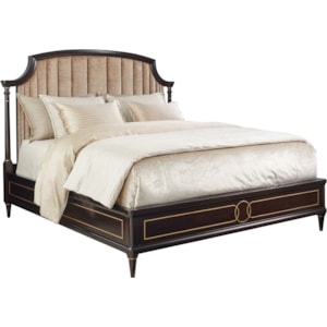 Lexington Carlyle Regency Queen Size Upholstered Bed In Customizable Fabric Belfort Furniture Platform Beds Low Profile Beds